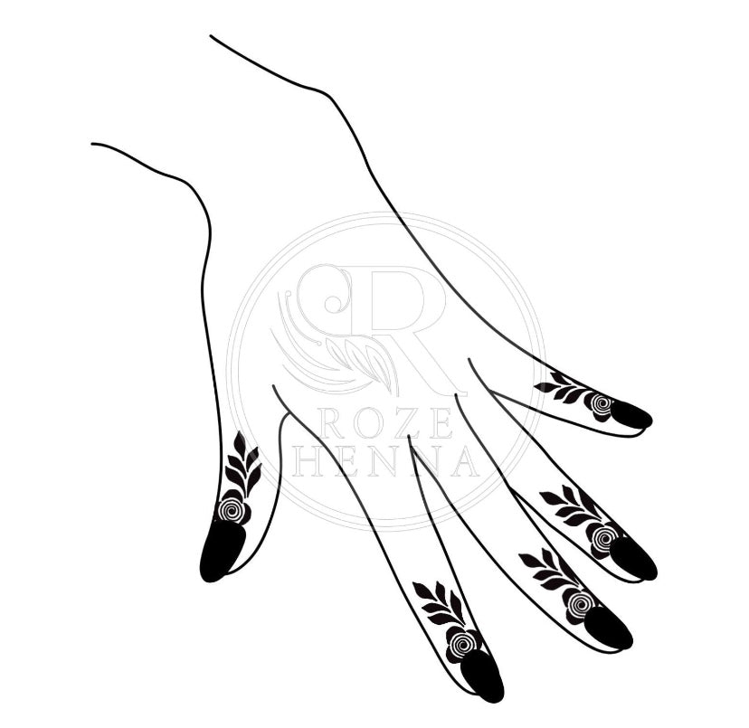 Simple finger designs you can create using henna or jagua