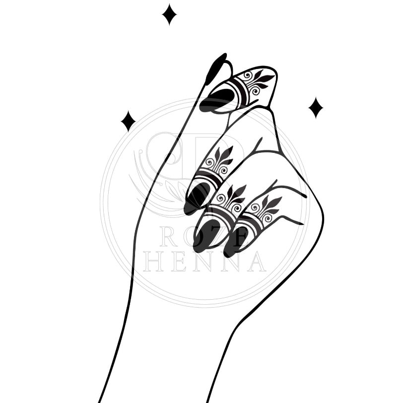 Simple finger designs you can create using henna or jagua