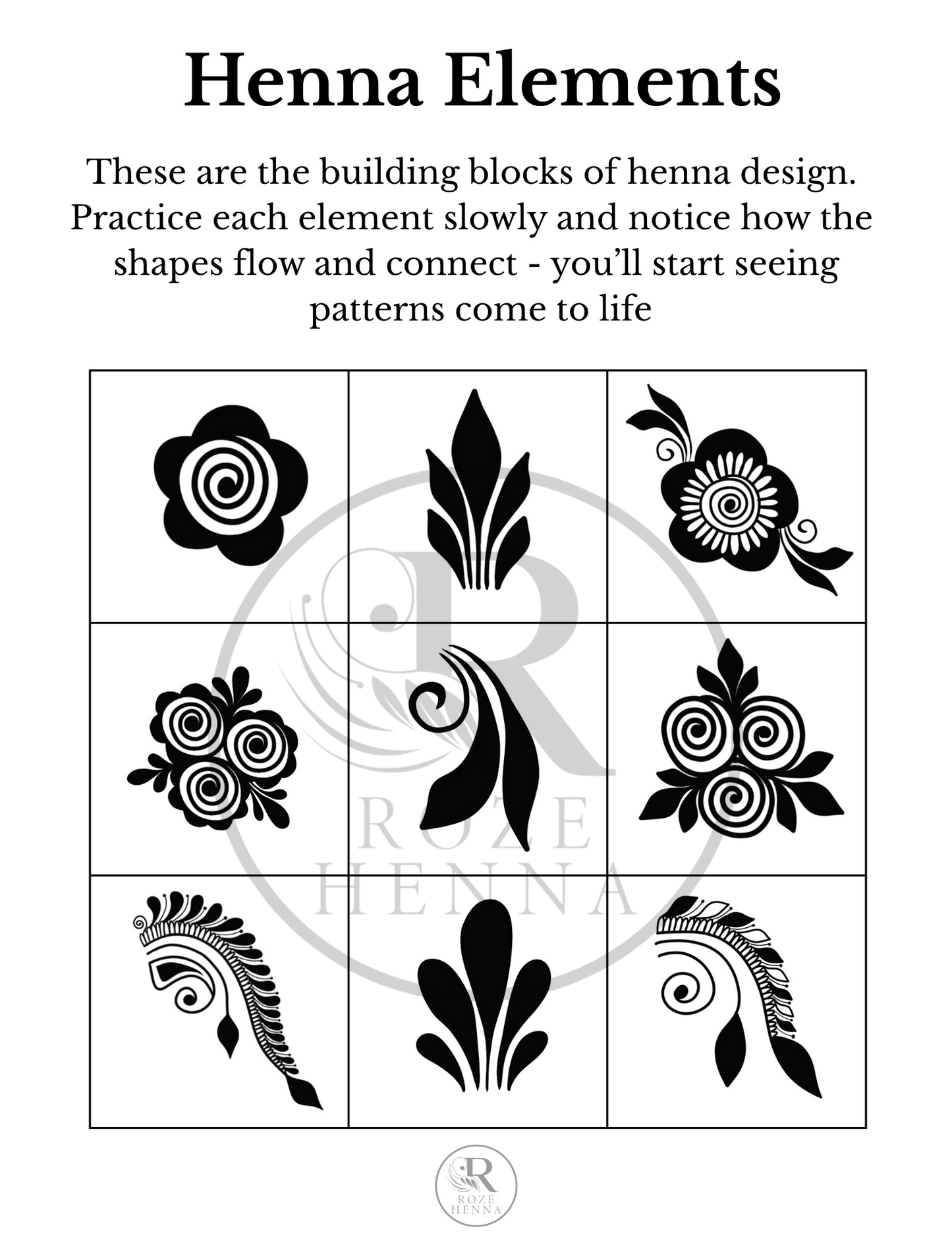 Henna Practice Ebook for Beginners