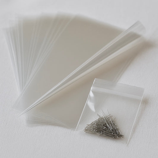 Pre-Cut Cellophane Sheets | 100 Sheets + 100 Pins | Cone Rolling Kit | Cello Sheets for Henna Artists