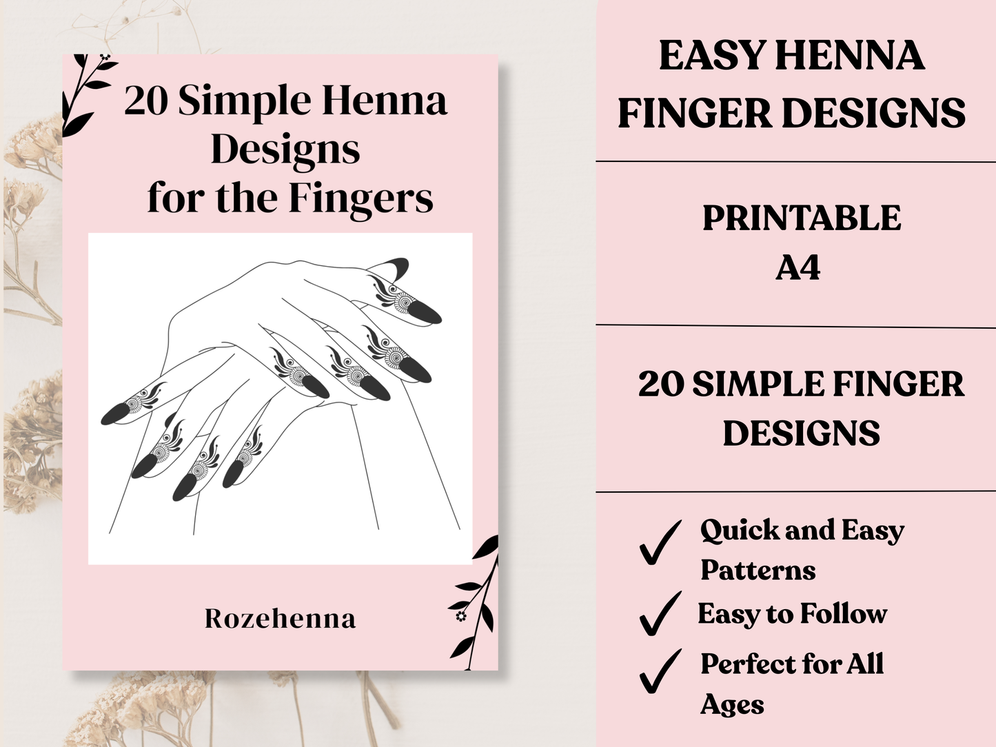 Henna Tattoo Finger Designs