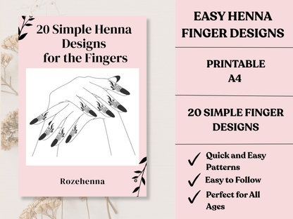 Henna Tattoo Finger Designs
